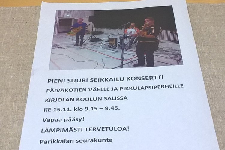 PIENI SUURI SEIKKAILU -KONSERTTI pikkulapsiperheille PIENI SUURI SEIKKAILU -KONSERTTI pikkulapsiperheille