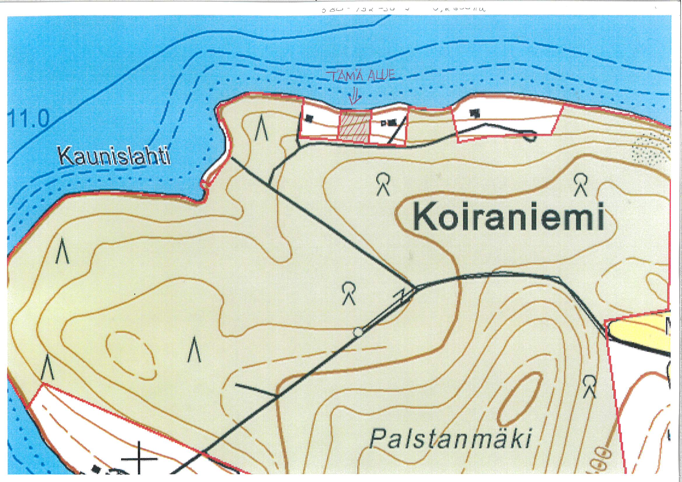 Koiraniemi karttakuva märäalasta