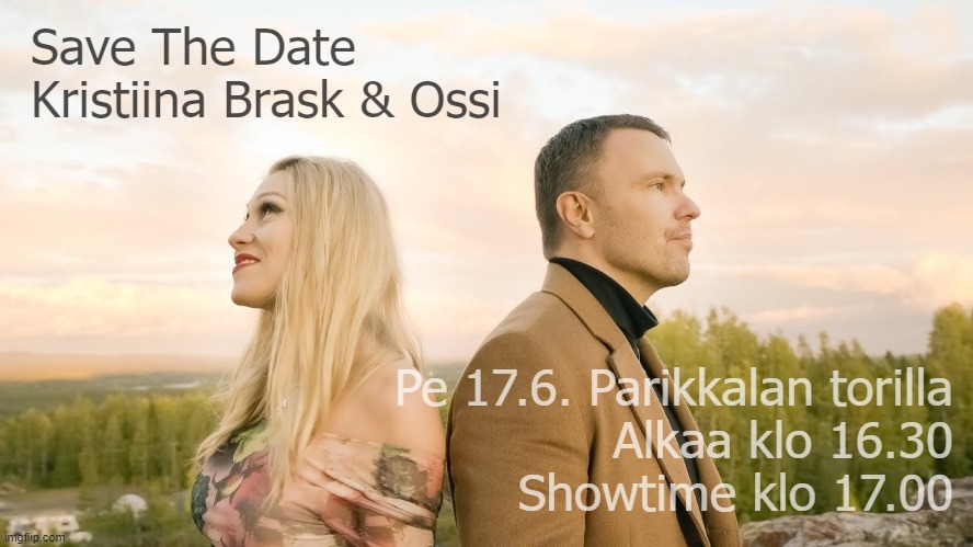 Kuvassa laulaja Kristiina Brask ja Ossi